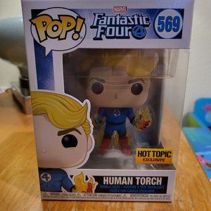 Marvel Fantastic Four Human Torch Hot Topic Exclusive Funko Pop